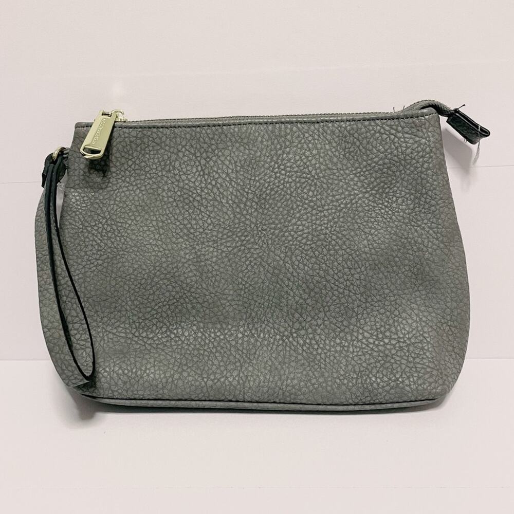 Steve Madden Gray Pebbled Leather Clutch